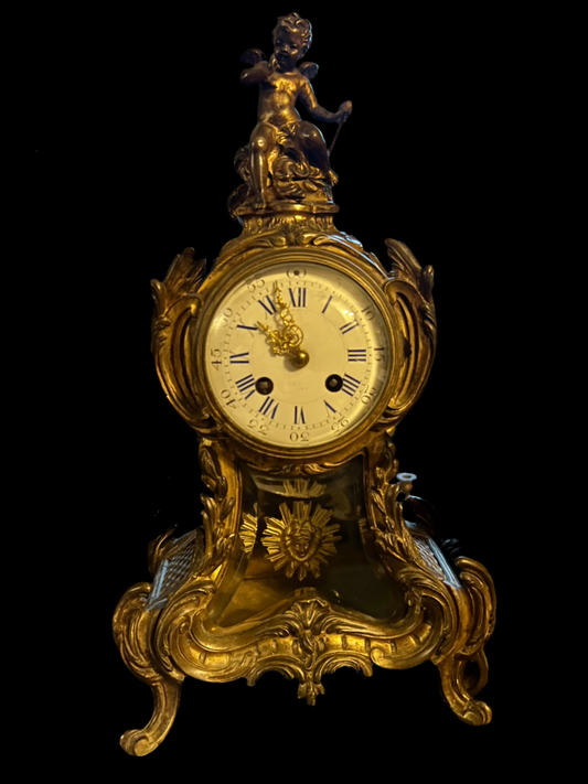 Antique Bronze French Clock